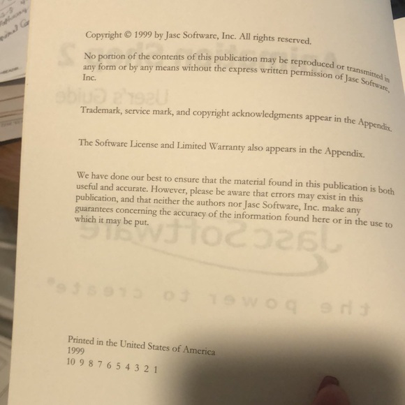 Jasc Paint Shop Pro & Animation Shop Version 6 Users Guides - Picture 7 of 7